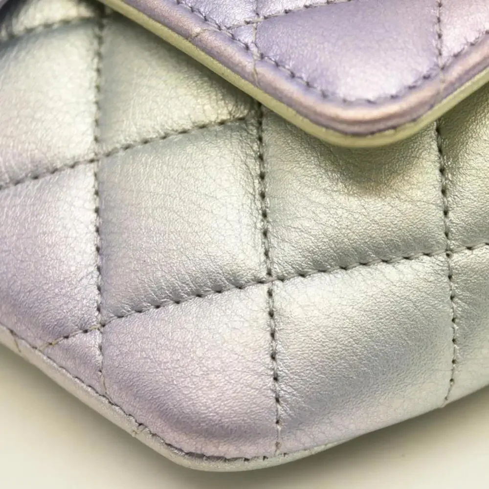 Chanel Gradient Metallic Calfskin Quilted Glasses Case